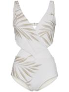 Johanna Ortiz Grassland Open Back Printed Swimsuit - White
