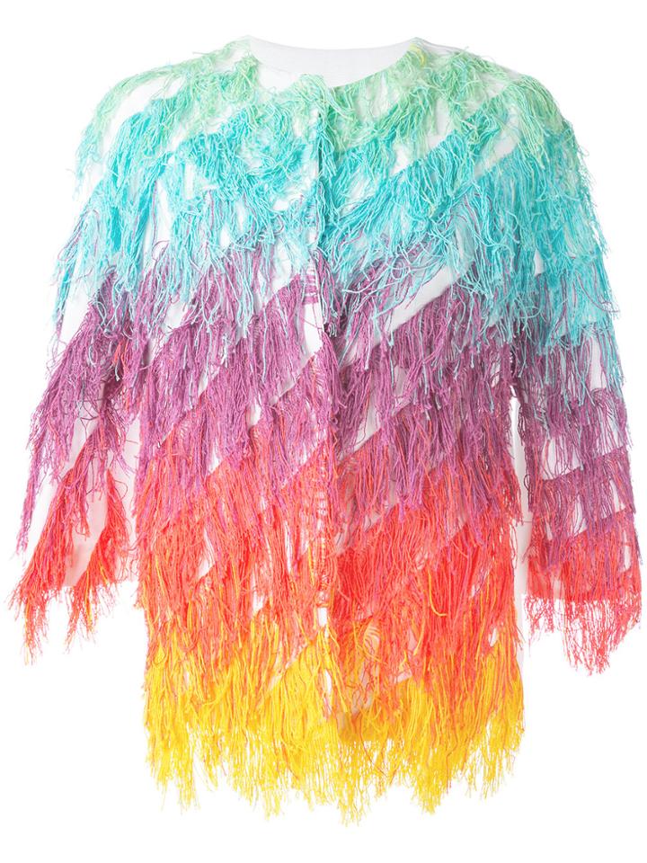 Ava Adore Fringe Jacket - Red