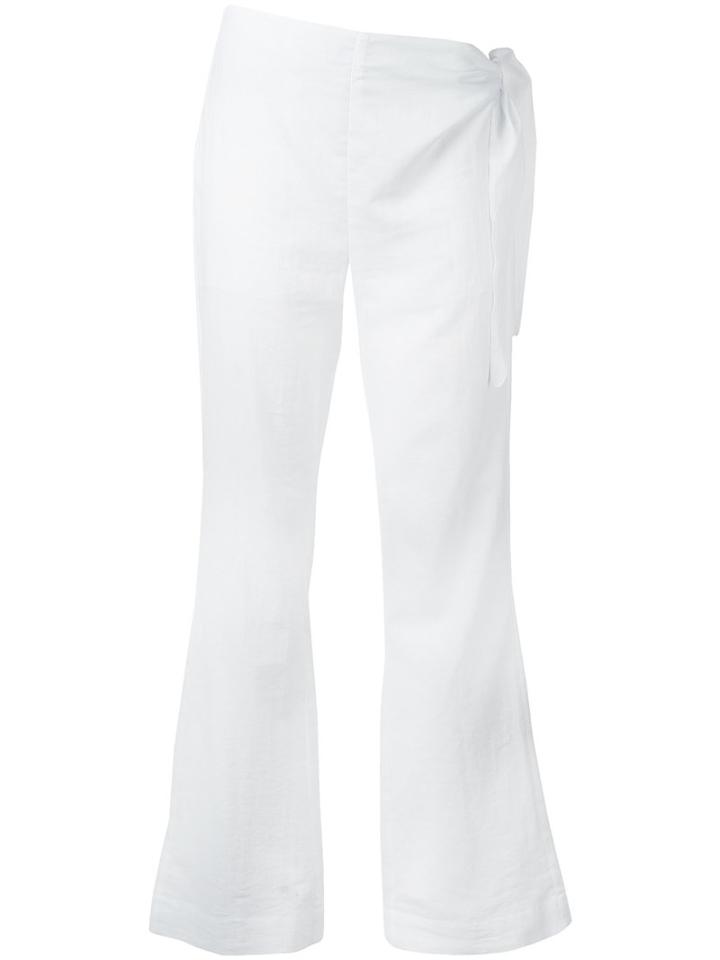Casa Nata - Side Tie Trousers - Women - Cotton - M, White, Cotton