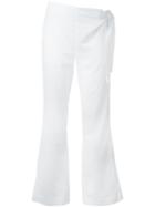 Casa Nata - Side Tie Trousers - Women - Cotton - M, White, Cotton