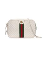 Gucci Small Quilted Leather Shoulder Bag - White