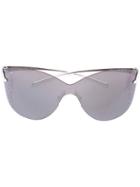 Cartier 'panthère Mask' Sunglasses, Women's, Grey, Metal (other)/platinum