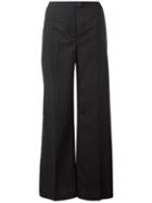 Msgm Classic Palazzo Pants, Women's, Size: 40, Black, Polyester/virgin Wool/spandex/elastane