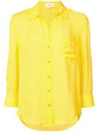 L'agence V-neck Chest Pocket Shirt - Yellow & Orange