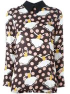 Marni Dancer Print Blouse, Women's, Size: 36, Silk/spandex/elastane