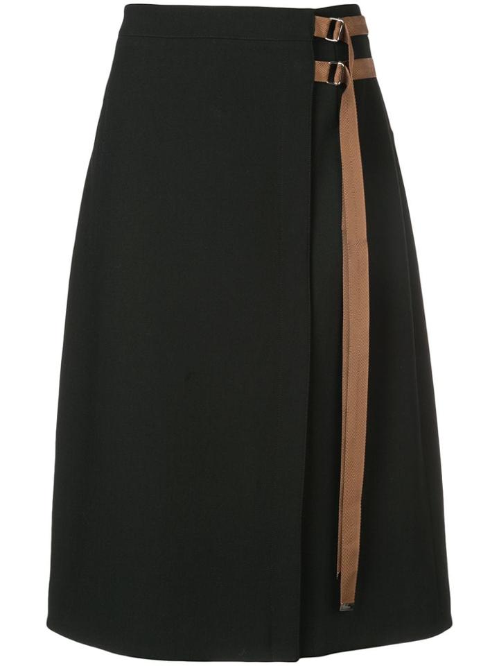 Tibi Anson Belted Skirt - Black