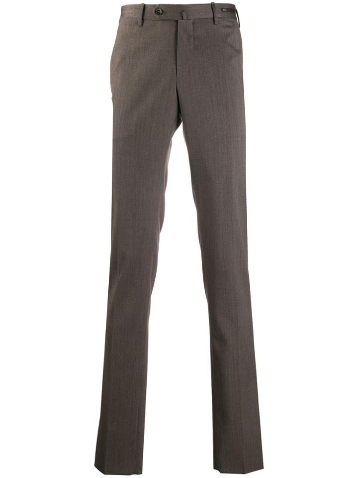 Pt01 Woven Straight-leg Trousers - Grey