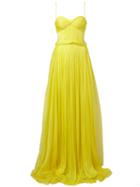 Maria Lucia Hohan 'viki' Evening Dress, Women's, Size: 40, Yellow/orange, Silk/nylon/spandex/elastane