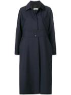 Jil Sander Embellished Oversized Coat - Blue