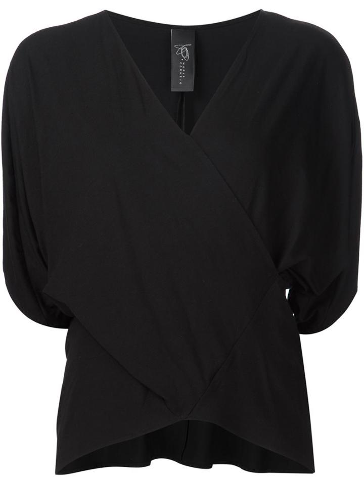 Zero + Maria Cornejo Draped V-neck Top