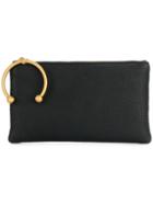 Red Valentino Hook Zip Clutch - Black