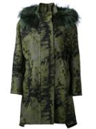 Fendi - Concealed Front Hooded Coat - Women - Fox Fur/virgin Wool - 44, Green, Fox Fur/virgin Wool