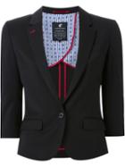 Loveless Single Button Blazer, Women's, Size: 36, Black, Cupro/polyester/polyurethane/rayon