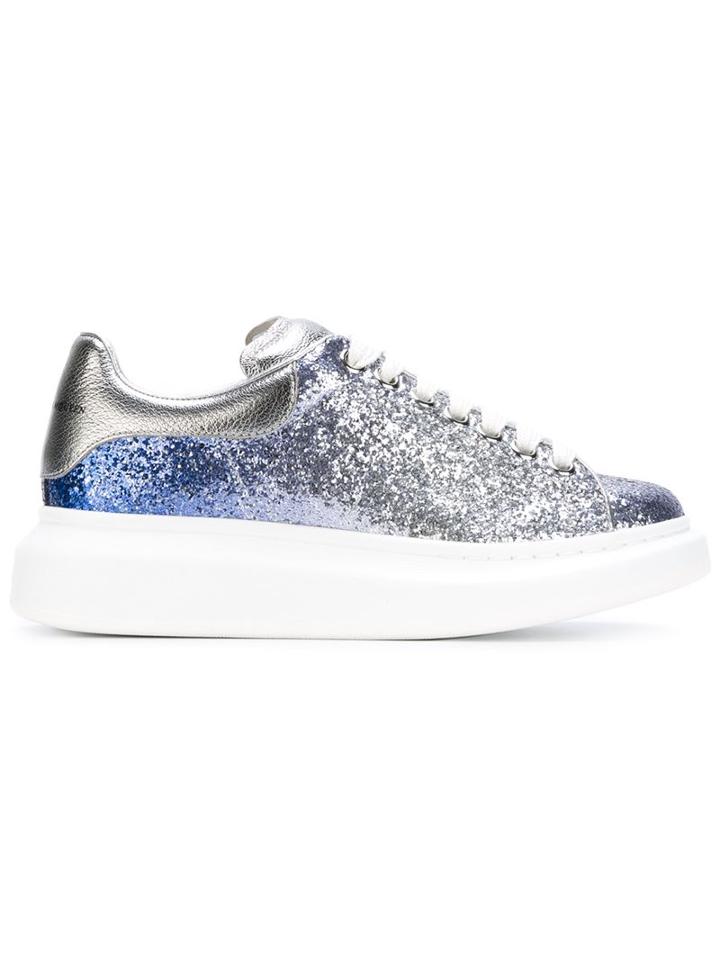 Alexander Mcqueen 'larry' Glitter Extended Sole Sneakers