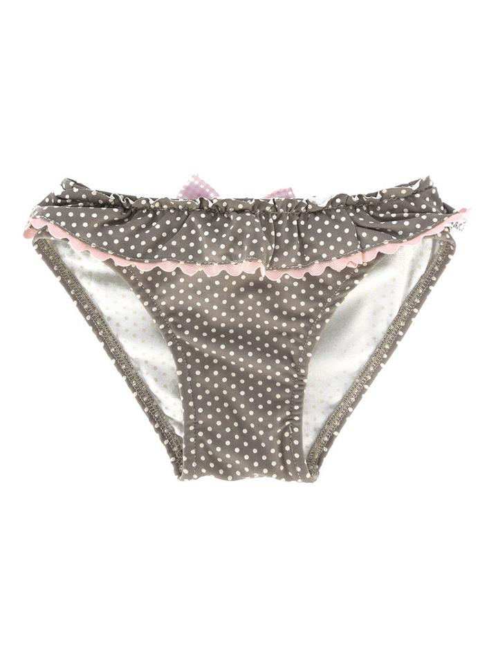 Amaia Polka Dot Bikini Bottom, Girl's, Size: 6 Yrs, Grey