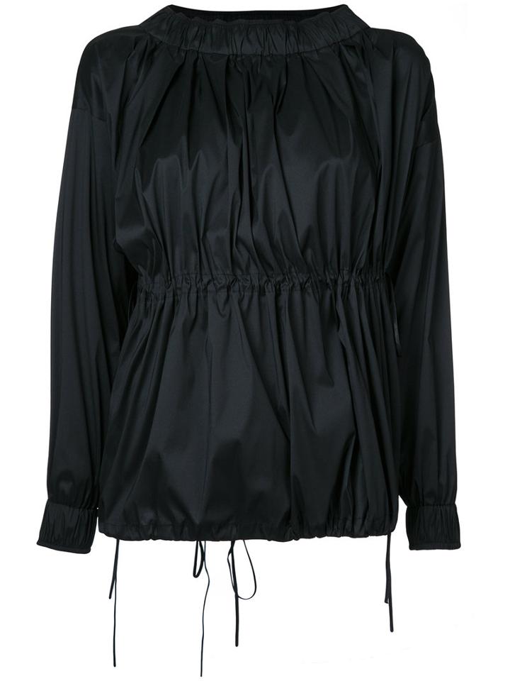 08sircus - Gathered Blouse - Women - Nylon/polyester/polyurethane - 0, Black, Nylon/polyester/polyurethane