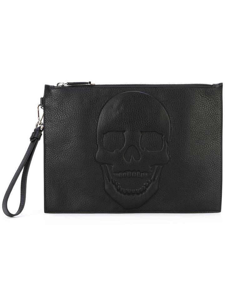 Philipp Plein - Joblife Clutch - Men - Calf Leather - One Size, Black, Calf Leather