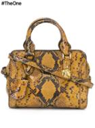Alexander Mcqueen Mini 'padlock' Crossbody Bag, Women's, Brown, Lamb Skin/cotton