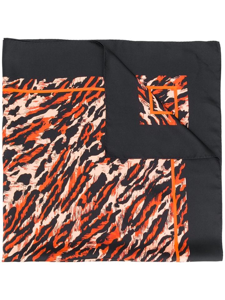 Sandro Paris Animal Print Scarf - Black