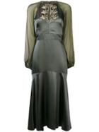 Temperley London Fitted Flared Dress - Green