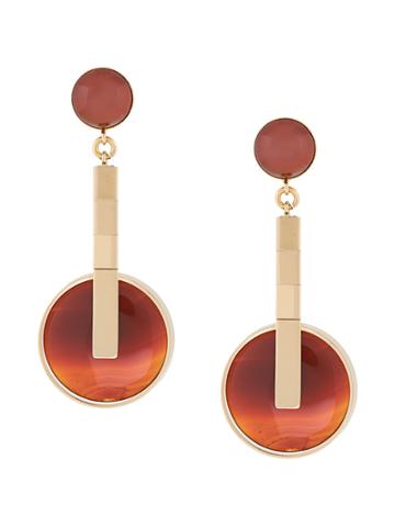 Crystalline Agate Earrings - Metallic
