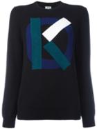 Kenzo K Intarsia Jumper, Women's, Size: Medium, Black, Cotton