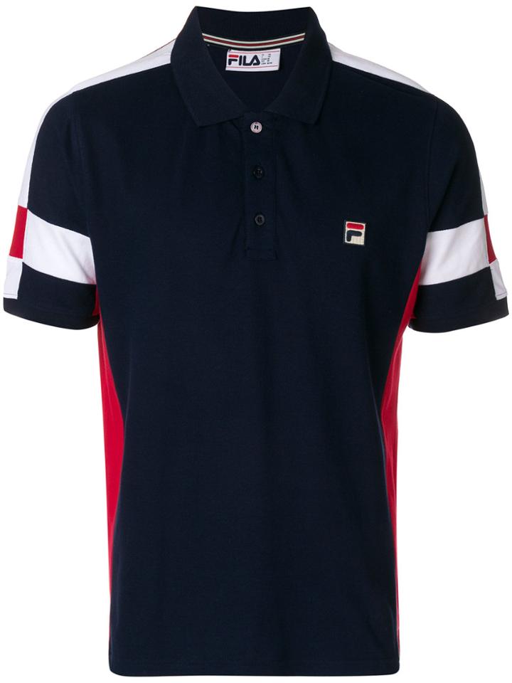 Fila Panelled Polo Shirt - Blue