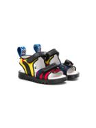 Dsquared2 Kids Velcro Sandals, Boy's, Size: 20, Black