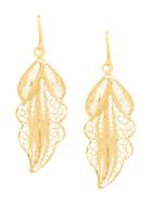 Wouters & Hendrix Filigree Leaf Earrings - Metallic