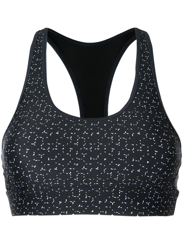 The Upside Printed Sports Bra - Black