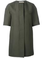 Marni Structured Short Sleeve Jacket, Women's, Size: 40, Green, Cotton/silk