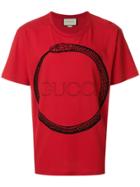 Gucci Ouroboros Print T-shirt - Red