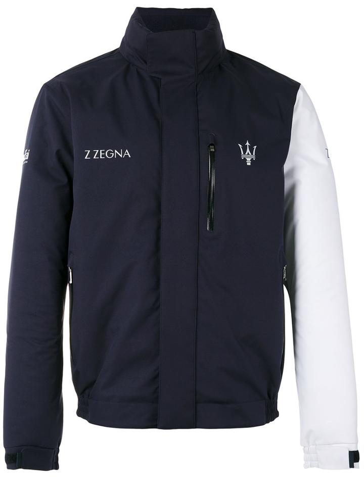 Z Zegna - Contrast Sleeve Maserati Jacket - Men - Polyester - M, Black, Polyester