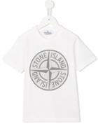 Stone Island Kids Logo T-shirt, Boy's, Size: 8 Yrs, White