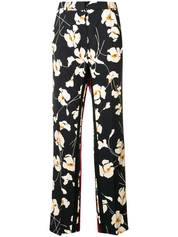 Nº21 Floral Print Loose Fit Trousers - Black