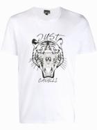 Just Cavalli Tiger Skull T-shirt - White