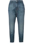 Nili Lotan Drop-crotch Cropped Jeans, Women's, Size: 27, Blue, Cotton