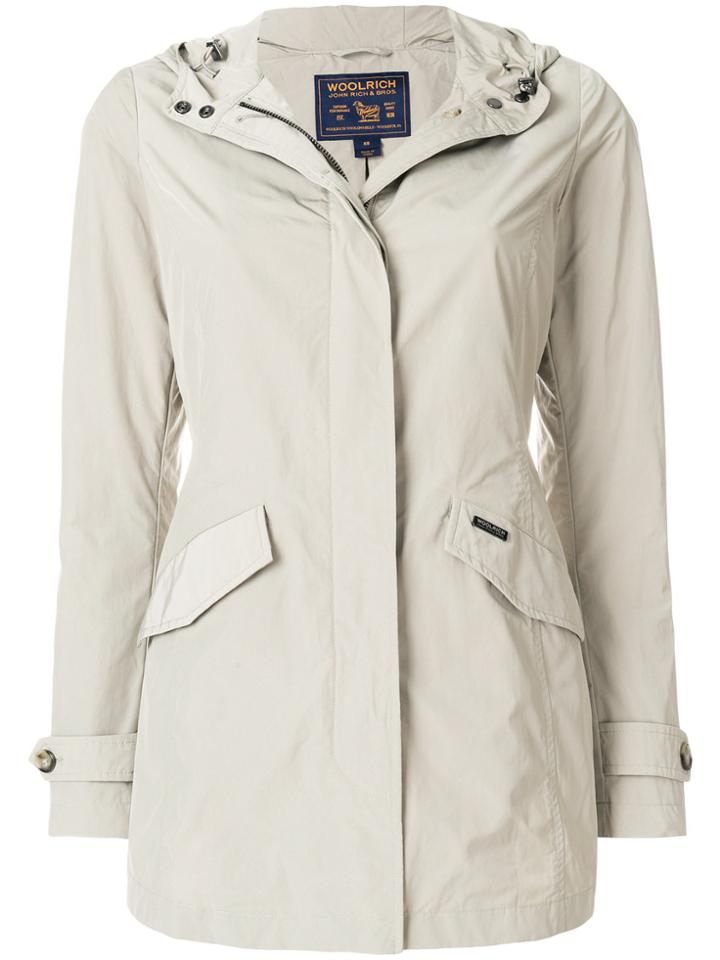 Woolrich Slim-fit Hooded Raincoat - Nude & Neutrals
