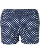 Mp Massimo Piombo Polka Dot Swim Shorts, Men's, Size: Medium, Blue, Cotton/polyester