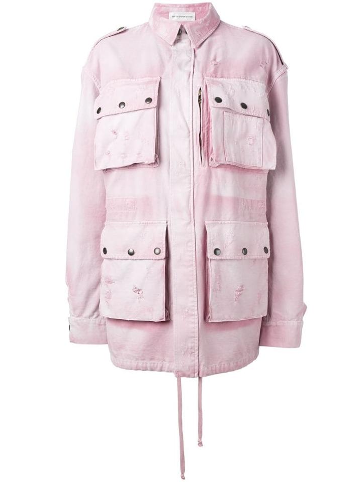 Faith Connexion Oversized Military Jacket - Pink