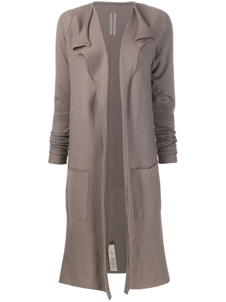 Rick Owens Open Front Cardigan Coat - Neutrals