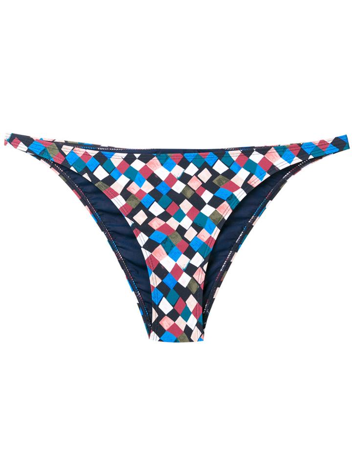 Tory Burch Prism Printed Bikini Bottoms - Blue