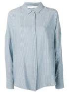 Iro Striped Button Shirt - Blue