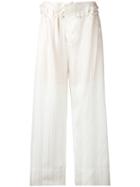 Alberto Biani High-waisted Wide Leg Trousers - Blue