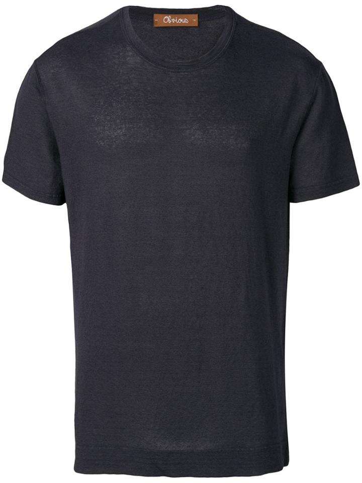 Obvious Basic Round Neck T-shirt - Blue
