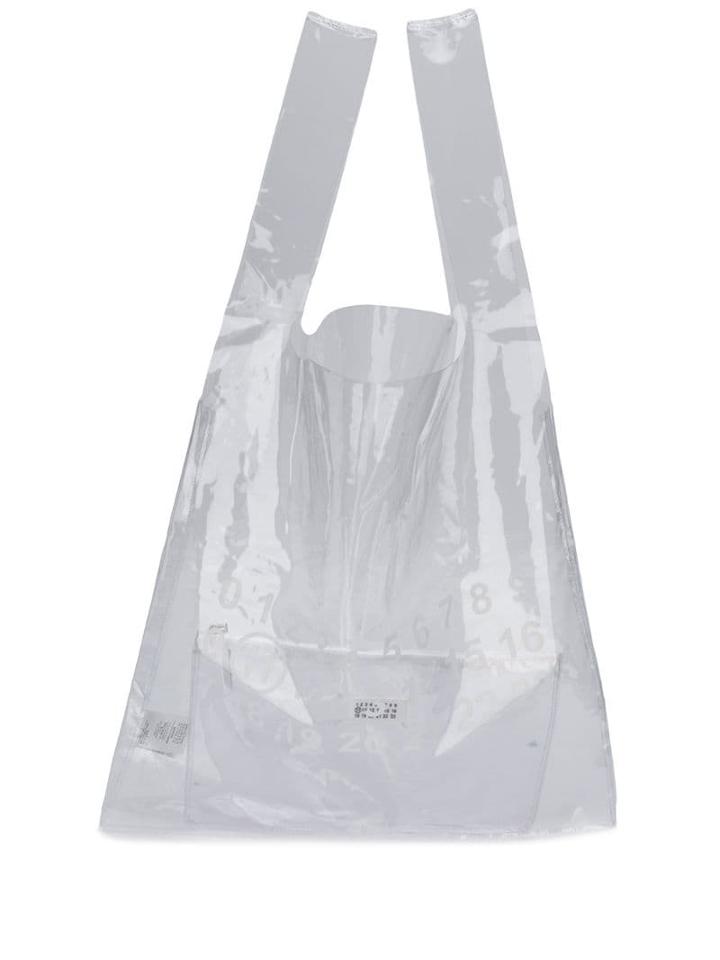 Maison Margiela Transparent Numbers Tote Bag - White