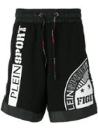 Plein Sport Boxing Shorts, Men's, Size: Large, Black