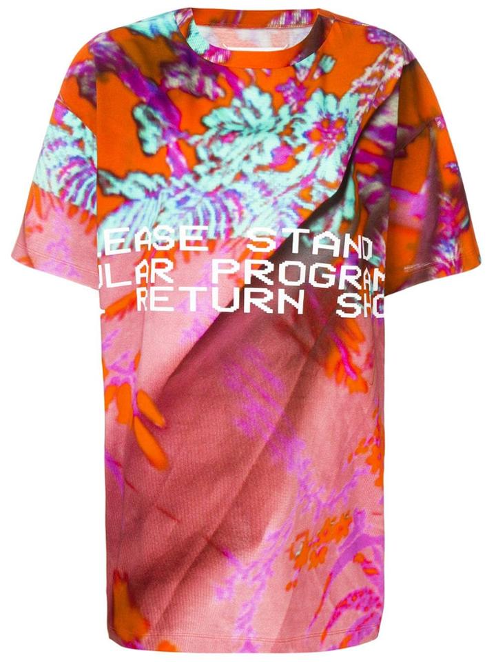 Maison Margiela Printed Oversized T-shirt - Orange