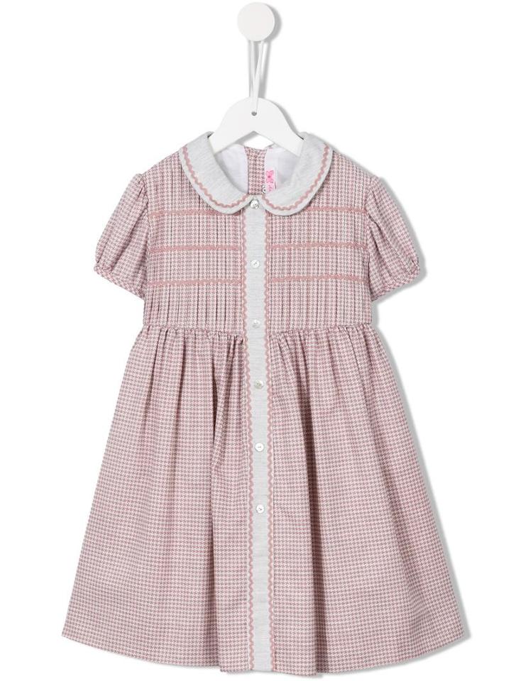 Amaia Buttoned Shortsleeved Dress, Girl's, Size: 8 Yrs, Pink/purple
