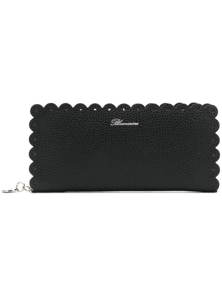 Blumarine Scalloped Edge Wallet - Black